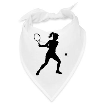 Tennis Spielerin - Bandana - Weiß - Vorne