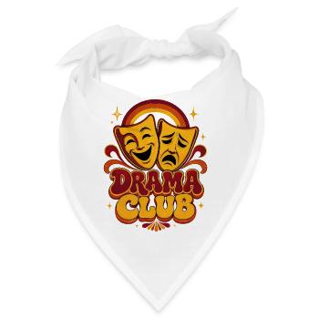 Drama Club Retro Theater - Masken Schauspieler - Bandana - Weiß - Vorne