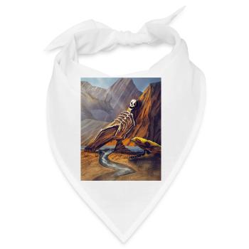Drachenskelett in der Kanone - Bandana - Weiß - Vorne