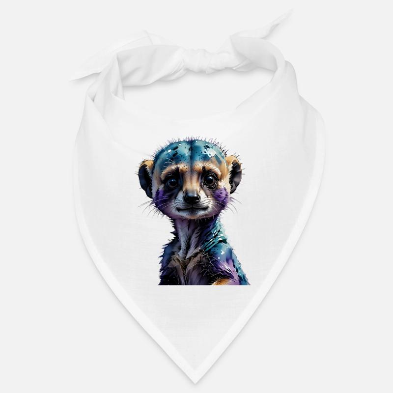 Illustration colorée de suricates Bandana