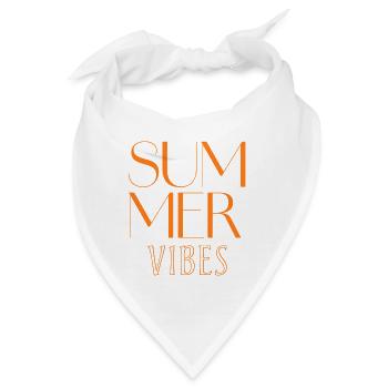 Sommer Vibes Typo Design - Bandana - Weiß - Vorne