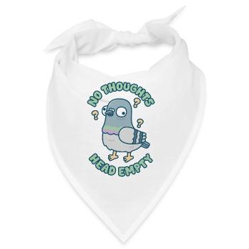 Süße lustige Taube keine Gedanken Kopf Leere Meme - Bandana - Weiß - Vorne