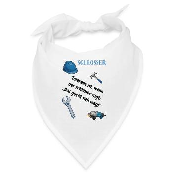 Schlosser T-Shirt Lustiges Geschenk Metallbau-Fans - Bandana - Weiß - Vorne