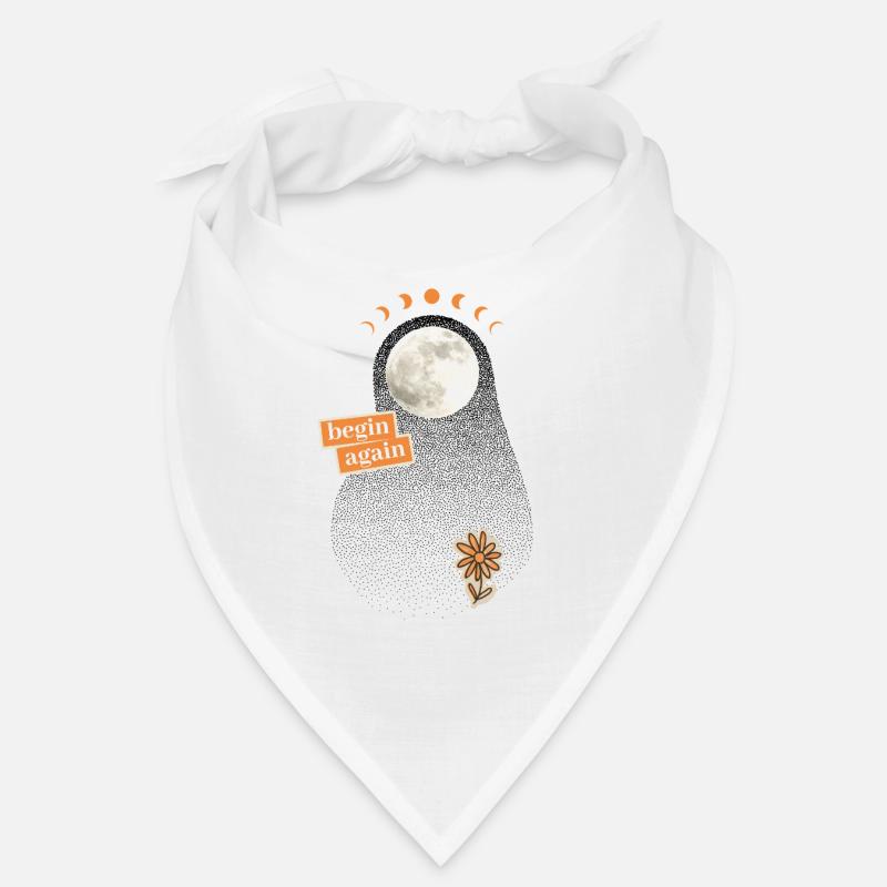 New beginning: begin again - Bandana - white