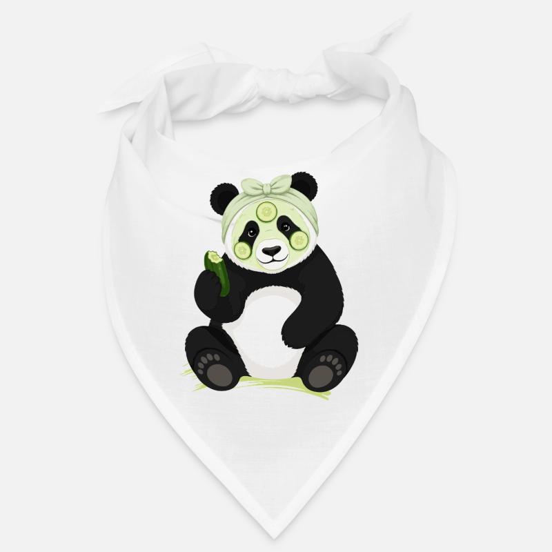 Panda Beauty Spa Comic Motiv Bandana