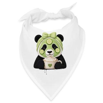Panda Beauty & Selfcare Motiv  - Bandana - Weiß - Vorne