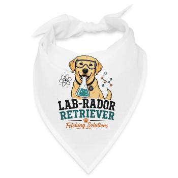 Lab-Rador Retriever Design – Labrador Forschung - Bandana - Weiß - Vorne