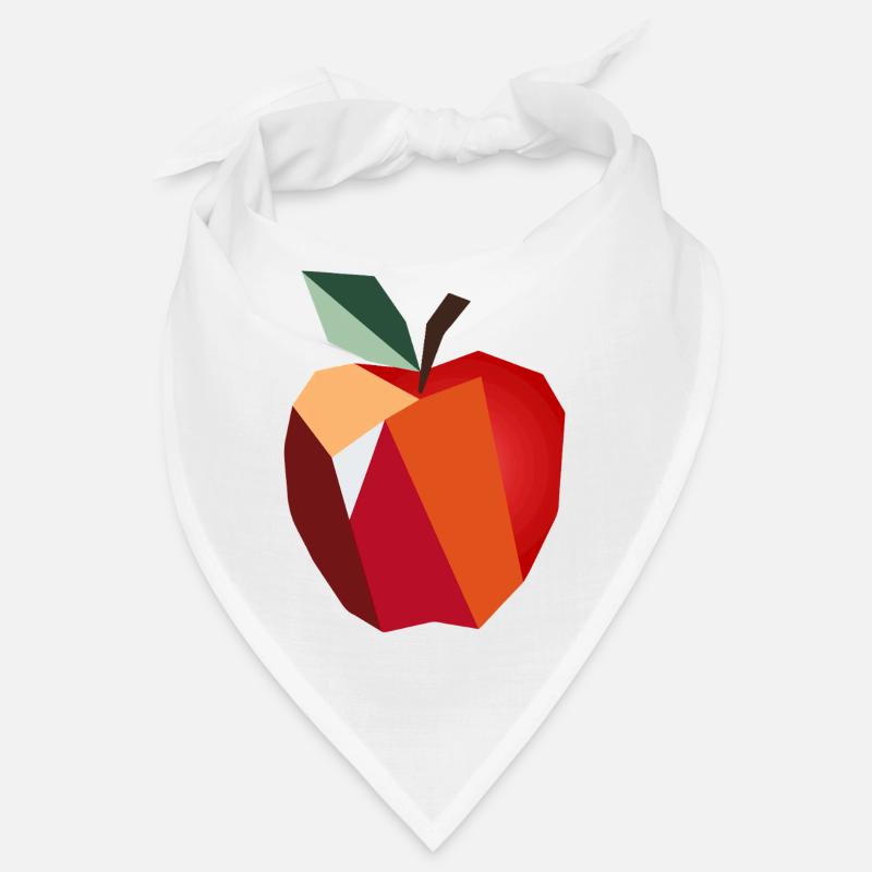 Geometric Apple–Minimalist Fruit Design Bandana