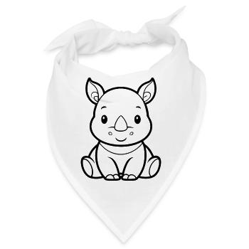 Baby-Nashorn - Bandana - Weiß - Vorne