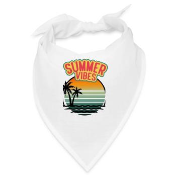 Summer Feelings Palm Sunset Retro - Bandana - Weiß - Vorne