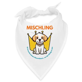 Mischling Design 5 - Bandana - Weiß - Vorne