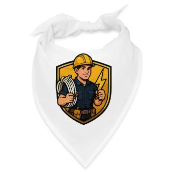 Bauarbeiter Blitz-Symbol - Bandana - Weiß - Vorne