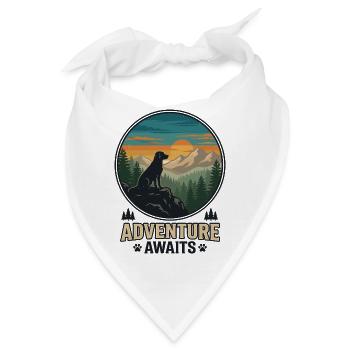 Wandern – Outdoor-Abenteuer – Abenteuer erwartet dich - Bandana - Weiß - Vorne