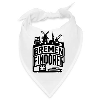 Bremen Findorff – Heimat & Stadtteil - Bandana - Weiß - Vorne