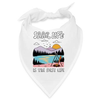 Saarland - Saar Life ist the Best Life  - Bandana - Weiß - Vorne