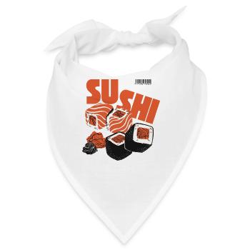 Sushi Japan Foodie Asia Essen Geschenk - Bandana - Weiß - Vorne