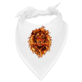 Be Fearless Flammenlöwe - Bandana - Weiß - Vorne