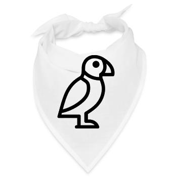Papageitaucher-Seevogel - Bandana - Weiß - Vorne
