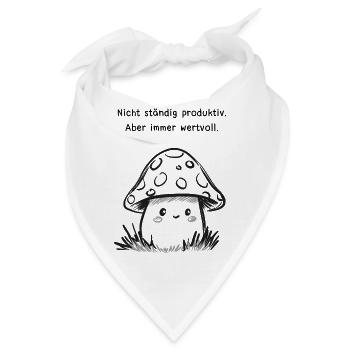 Nicht ständig produktiv – immer wertvoll - Bandana - Weiß - Vorne
