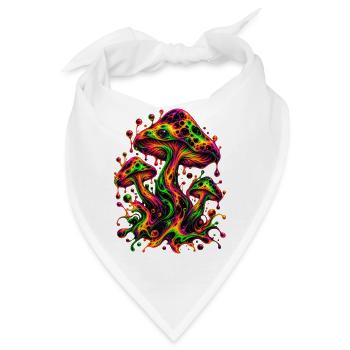 Neon-Traumlandschaft - Bandana - Weiß - Vorne