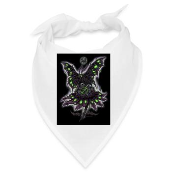 Nekro-Motten-Motte - Bandana - Weiß - Vorne
