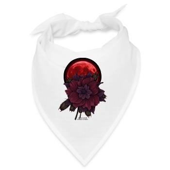 Gotischer Blutmond - Bandana - Weiß - Vorne