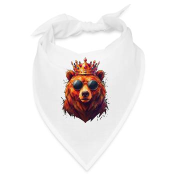 Poly Art Bär - Bandana - Weiß - Vorne