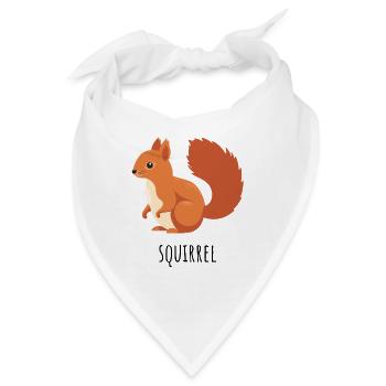 Kastanienrot Eichhörnchen - Bandana - Weiß - Vorne
