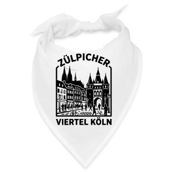 Zülpicher Viertel Köln Kwartier Latäng  - Bandana - Weiß - Vorne
