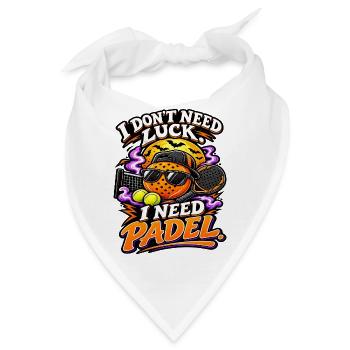 I Need Padel - Padel Spruch - Bandana - Weiß - Vorne