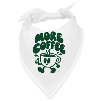 More Coffee – Laufende Kaffeetasse - Bandana - Weiß - Vorne