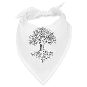 Eichenbaum-Illustration T-Shirt - Bandana - Weiß - Vorne