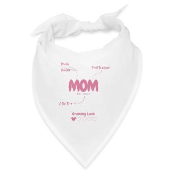 Mom EST. 2027 - Rücken/ Vollformat - Bandana - Weiß - Vorne