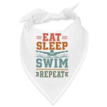  Schwimmer schwimmen Repeat-Swim Pool-fun Vintage - Bandana - Weiß - Vorne