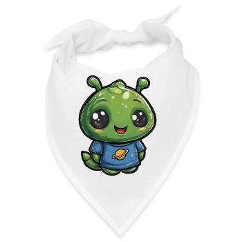 Kleiner Planetenfreund Alien Shirt - Bandana - Weiß - Vorne