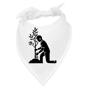 Baum Pflanzen - Bandana - Weiß - Vorne