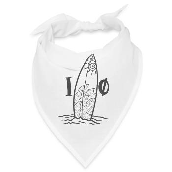 Surfer- und stilisierte Wellen-Surfbrett Ile d'Oléron - Bandana - Weiß - Vorne