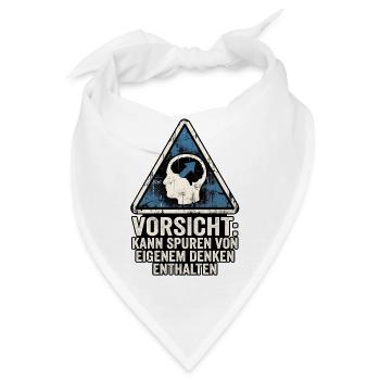 Vorsicht Denker - Bandana - Weiß - Vorne