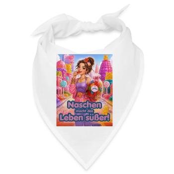 Naschen macht das Leben süßer Design für Poster - Bandana - Weiß - Vorne
