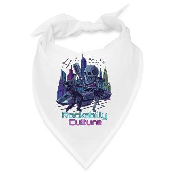 Neon Rockabilly SciFi Kultur - Bandana - Weiß - Vorne