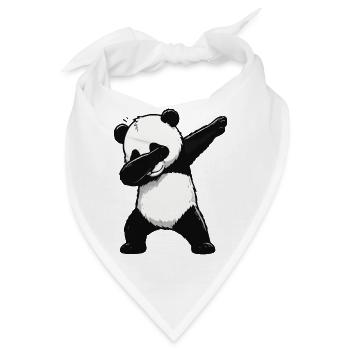 Panda Dab Pose - Bandana - Weiß - Vorne