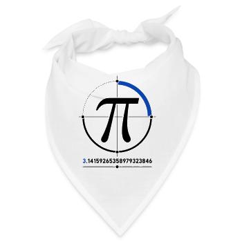 Pi Kreis Geometrie Symbol - Bandana - Weiß - Vorne