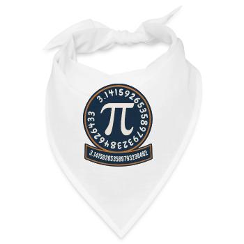 Pi Kreis Emblem Ziffernband - Bandana - Weiß - Vorne