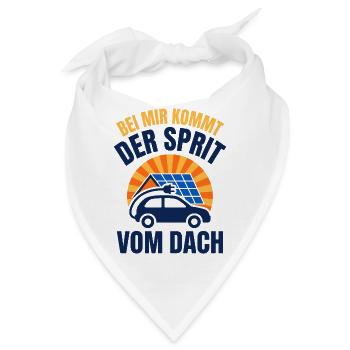 E-Auto Sprit vom Dach - Solar Photovoltaik - Bandana - Weiß - Vorne