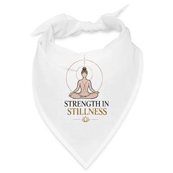Kraft in der Stille - Bandana - Weiß - Vorne