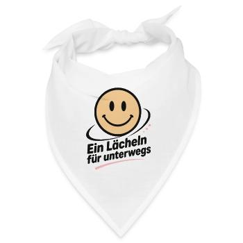 Ein Lächeln für unterwegs - Bandana - Weiß - Vorne