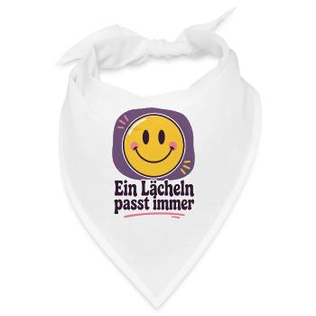 Ein Lächeln passt immer - Bandana - Weiß - Vorne