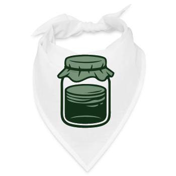 Einmachglas Vorratsglas Icon - Bandana - Weiß - Vorne