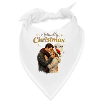 Romantische Weihnachtsumarmungen - Bandana - Weiß - Vorne