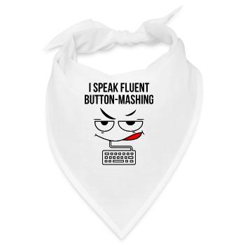 Ich spreche fließend Button-Mashing - Bandana - Weiß - Vorne